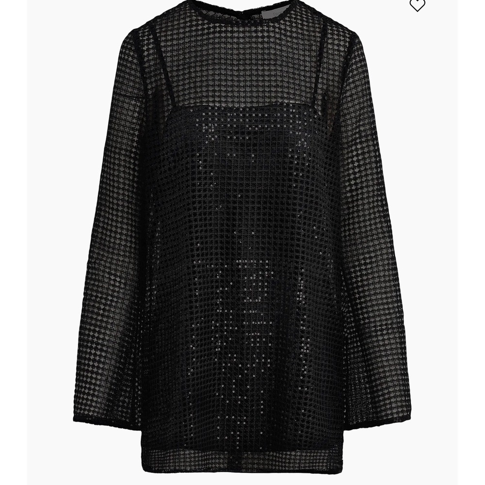 Favorite Daughter The Sweet Life Dress Black Sequin Mesh Mini Size 4